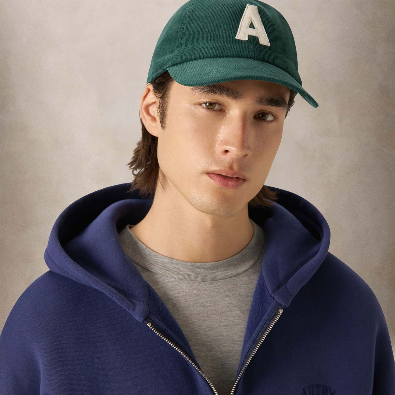 Cappello unisex baseball in velluto Verde ACPU 127F TIMBER AUTRY 