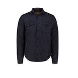 Overshirt uomo CPO in lana Quilted Blue CPO PADDED WOOL NAVY CHESAPEAKE'S 