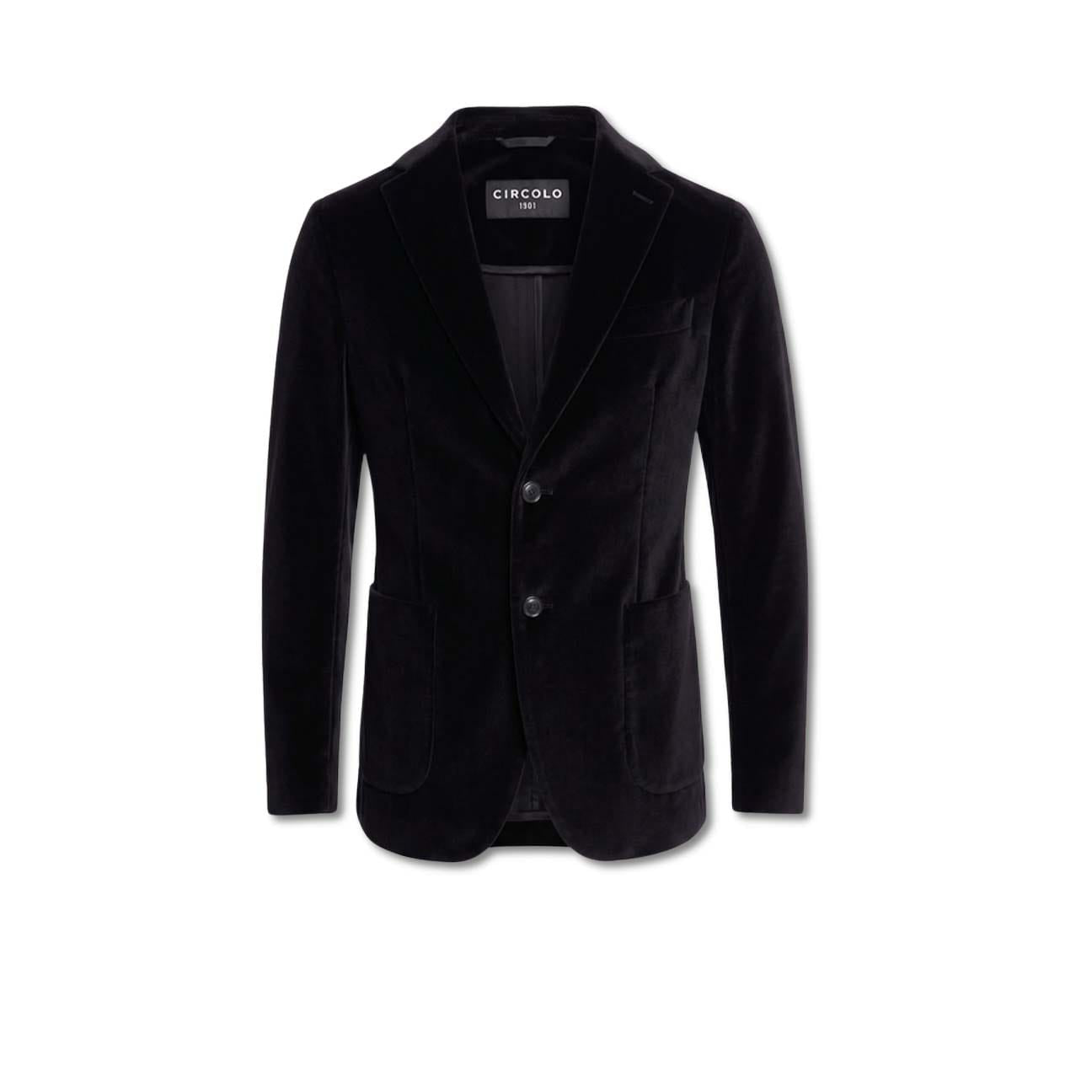 Giacca uomo monopetto Velour Cashmere Touch Nero CN5411 007 CIRCOLO1901 