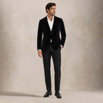 Giacca uomo monopetto Velour Cashmere Touch Nero CN5411 007 CIRCOLO1901 