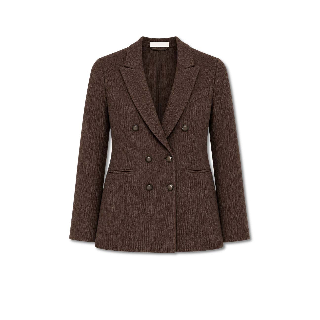Giacca doppiopetto in piquet di lana Marrone FD4157 3362 CIRCOLO1901 