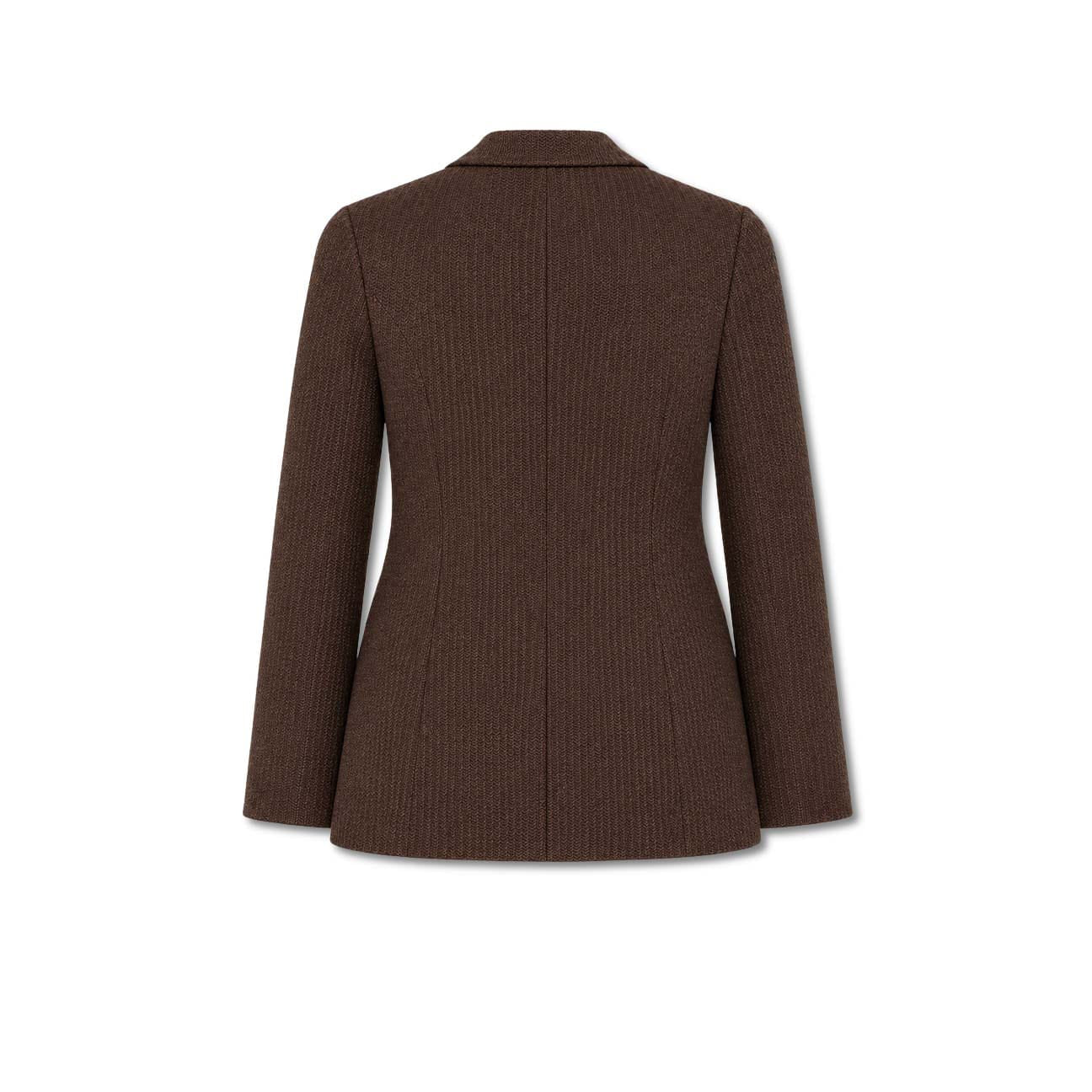 Giacca doppiopetto in piquet di lana Marrone FD4157 3362 CIRCOLO1901 