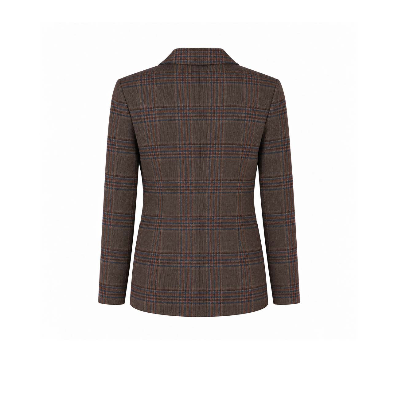 Giacca donna doppiopetto a quadri Marrone FD4168 001 CIRCOLO1901 