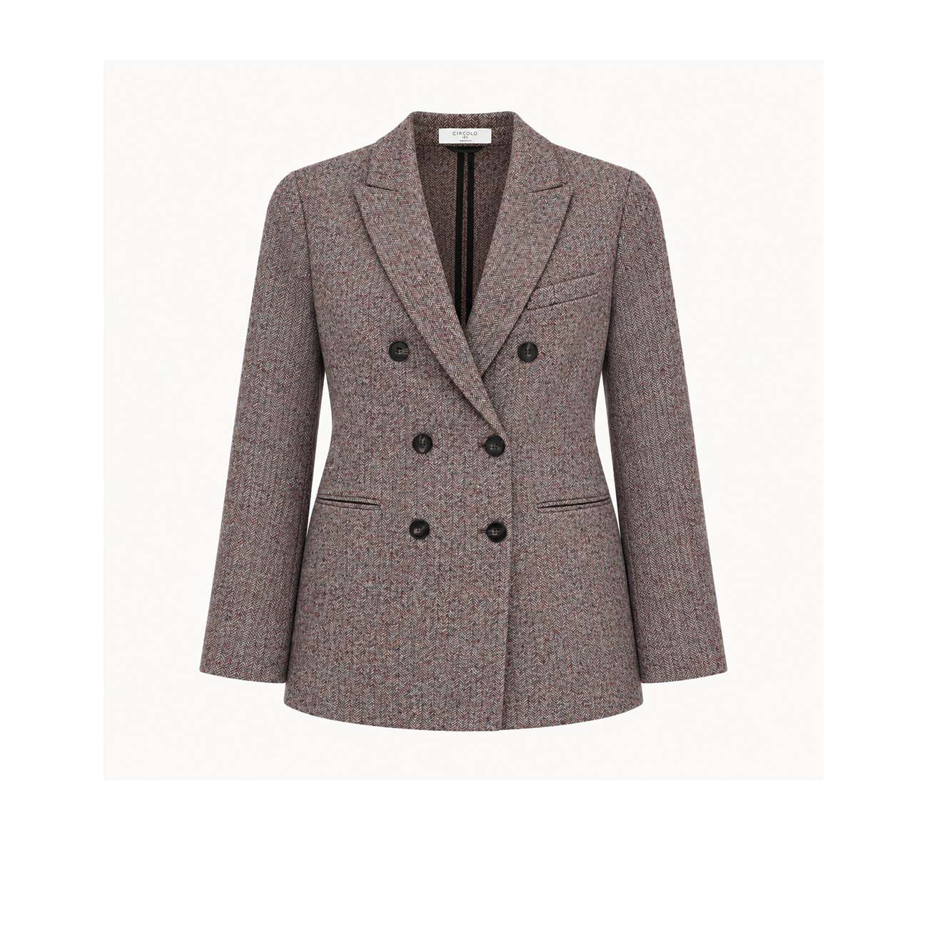 Giacca donna in lana e seta spinata Multicolor FD4201 0010 CIRCOLO1901 