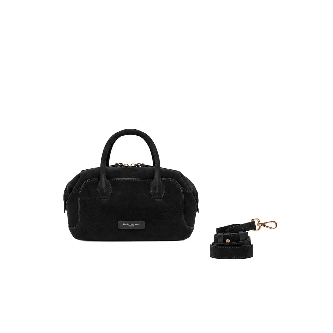 Borsa donna Gemma in suede Nero BS12240 COMM CMPL 001 GIANNI CHIARINI 