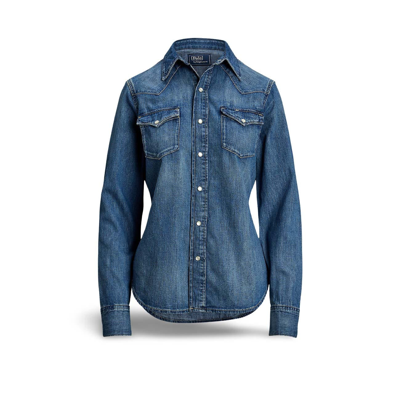 Camicia donna western in Denim medio 211969402001 CANARIA WASH POLO RALPH LAUREN 
