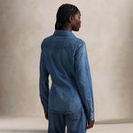 Camicia donna western in Denim medio 211969402001 CANARIA WASH POLO RALPH LAUREN 