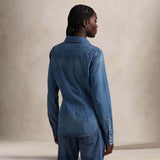 Camicia donna western in Denim medio 211969402001 CANARIA WASH POLO RALPH LAUREN 