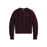 Cardigan donna in lana e cashmere Bordeaux 211972104506 DAMSON MELANGE POLO RALPH LAUREN 