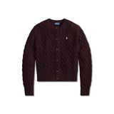 Cardigan donna in lana e cashmere Bordeaux 211972104506 DAMSON MELANGE POLO RALPH LAUREN 