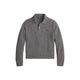 Polo donna in lana e cashmere a trecce Grigio 211972132500 FLANNEL GREY HEATHER POLO RALPH LAUREN 