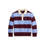 Polo rugby donna a righe Azzurro e Bordeaux 211B17752001 HARVARDWINEBLUE POLO RALPH LAUREN 