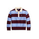 Polo rugby donna a righe Azzurro e Bordeaux 211B17752001 HARVARDWINEBLUE POLO RALPH LAUREN 