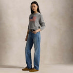 Maglia donna girocollo con bandiera Grigio 211B28830 002 POLO RALPH LAUREN 