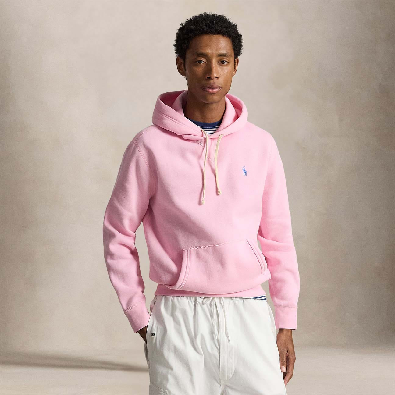 Felpa uomo RL Hoodie Rosa 710766778033 CARMEL PINK POLO RALPH LAUREN 