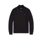 Maglio uomo in cotone con mezza zip Nero 710859939003 POLO BLACK POLO RALPH LAUREN 