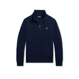 Maglio uomo in cotone con mezza zip Blue 710859939523 HUNTER NAVY POLO RALPH LAUREN 