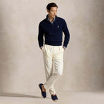 Maglio uomo in cotone con mezza zip Blue 710859939523 HUNTER NAVY POLO RALPH LAUREN 