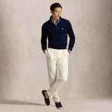 Maglio uomo in cotone con mezza zip Blue 710859939523 HUNTER NAVY POLO RALPH LAUREN 