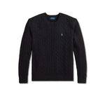 Maglia uomo a trecce girocollo Nero 710876762001 POLO BLACK POLO RALPH LAUREN 