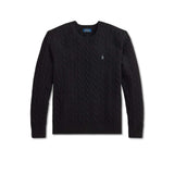 Maglia uomo a trecce girocollo Nero 710876762001 POLO BLACK POLO RALPH LAUREN 