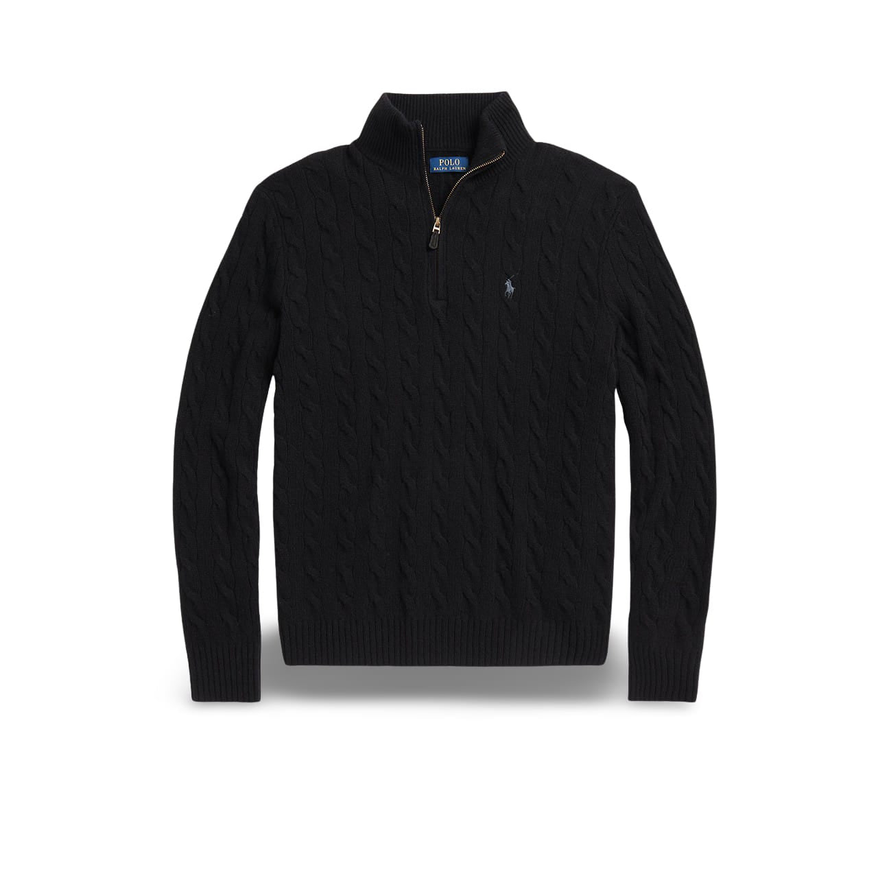 Maglia uomo in lana e cashmere con zip Nero 710876766005 POLO BLACK POLO RALPH LAUREN 