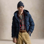 Giacca uomo in piuma con cappuccio Blue 710968278003 COLLECTION NAVY POLO RALPH LAUREN 