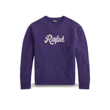 Maglia uomo girocllo con logo Purple 710B24668002 PURPLE COMBO POLO RALPH LAUREN 