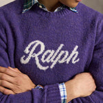 Maglia uomo girocllo con logo Purple 710B24668002 PURPLE COMBO POLO RALPH LAUREN 