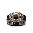 Cintura donna con conchos Nero