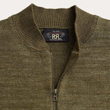 Cardigan uomom in lana e cotone Verde Militare 782943450001 OLIVE RRL 