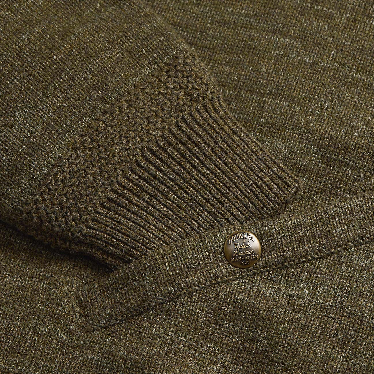 Cardigan uomom in lana e cotone Verde Militare 782943450001 OLIVE RRL 