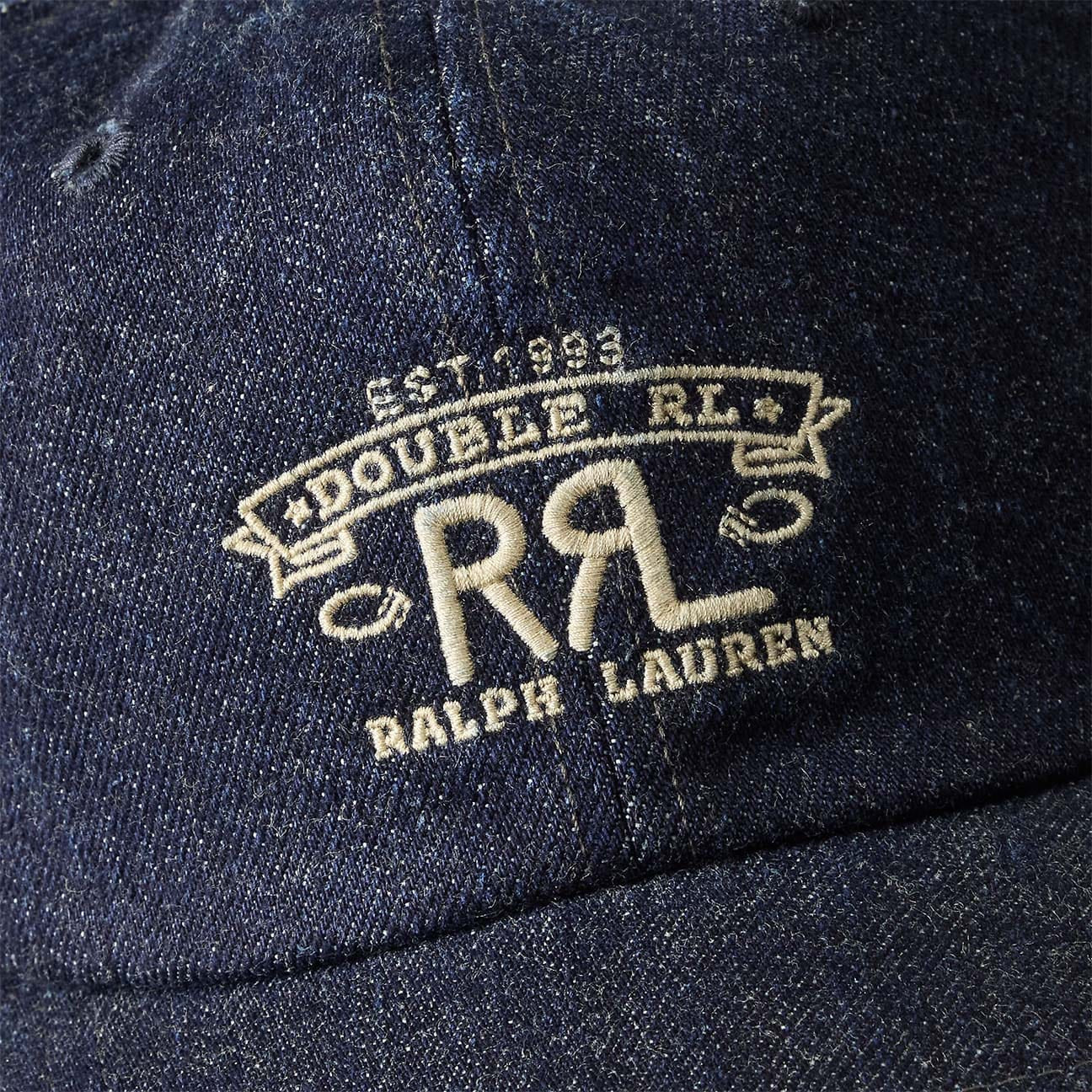 Cappello in denim con logo ranch 782959714001 DENIM RRL 