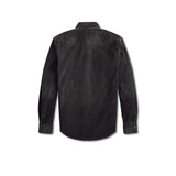 Camicia uomo western in velluto Slim Fit Nero 782P14897001 BLACK RRL 