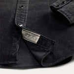 Camicia uomo western in velluto Slim Fit Nero 782P14897001 BLACK RRL 