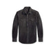 Camicia uomo western in velluto Slim Fit Nero 782P14897001 BLACK RRL 