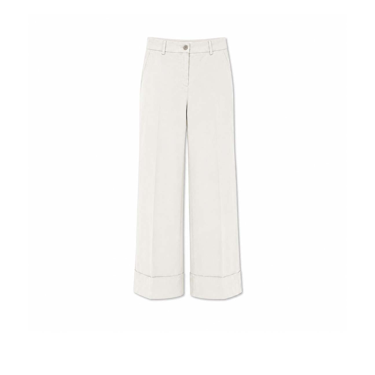 Pantalone donna in cotone dyed Gesso M680 LR 844 VIA MASINI 80 