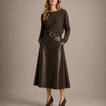 Gonna donna in ecopelle Moro M858 ME 178 VIA MASINI 80 