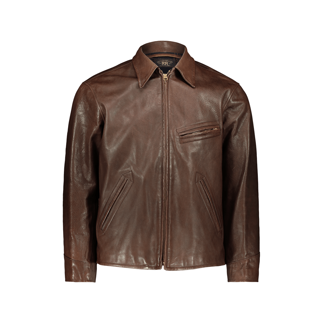 Giubbotto in pelle Marrone 782581225001 RRL
