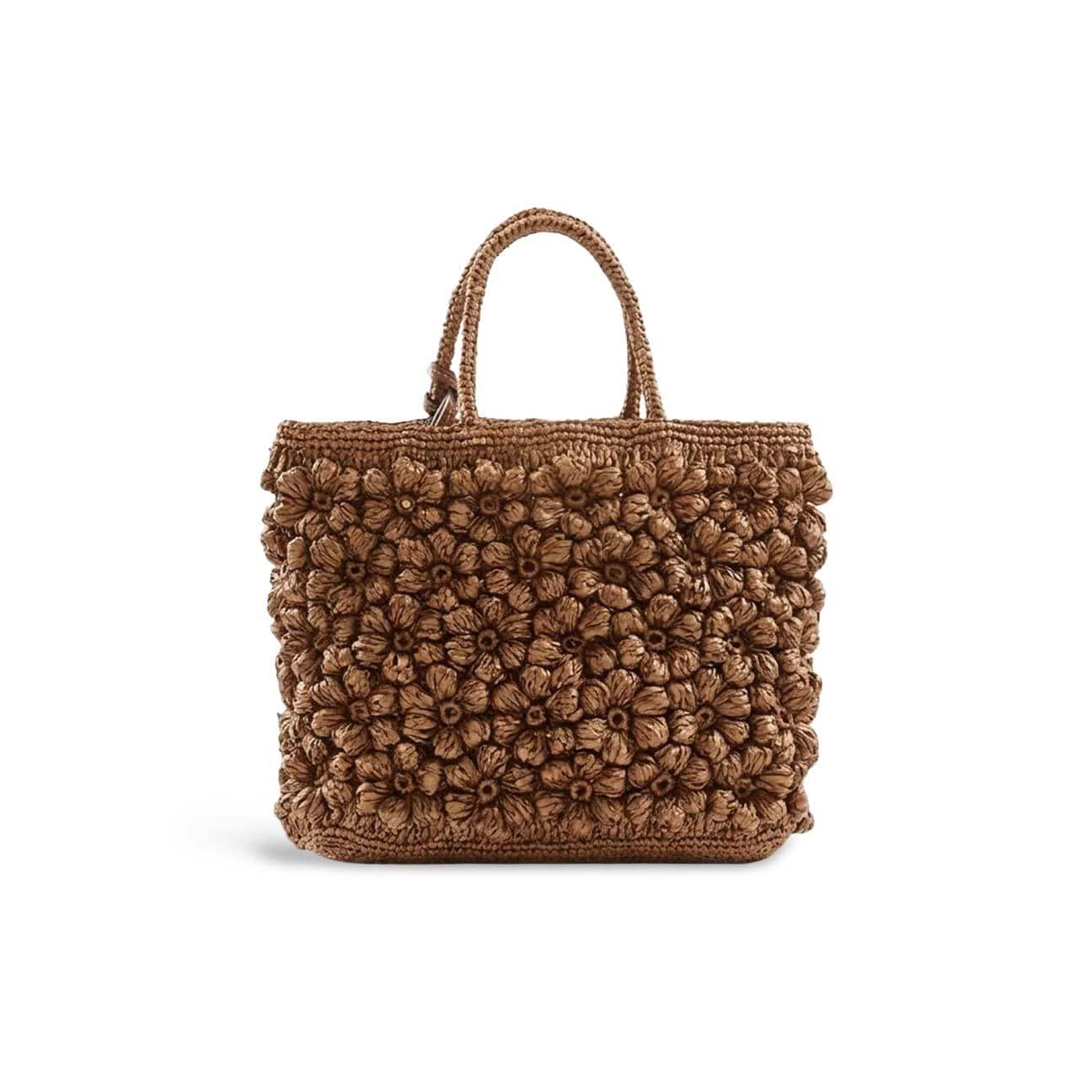 AFAR Borsa donna Flower Small  Cognac
