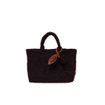 AFAR Borsa donna in rafia Alma Small  Ebony