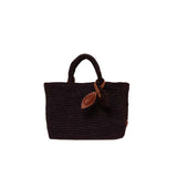 AFAR Borsa donna in rafia Alma Small  Ebony