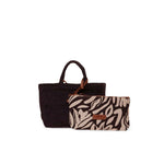 AFAR Borsa donna in rafia Alma Small  Ebony