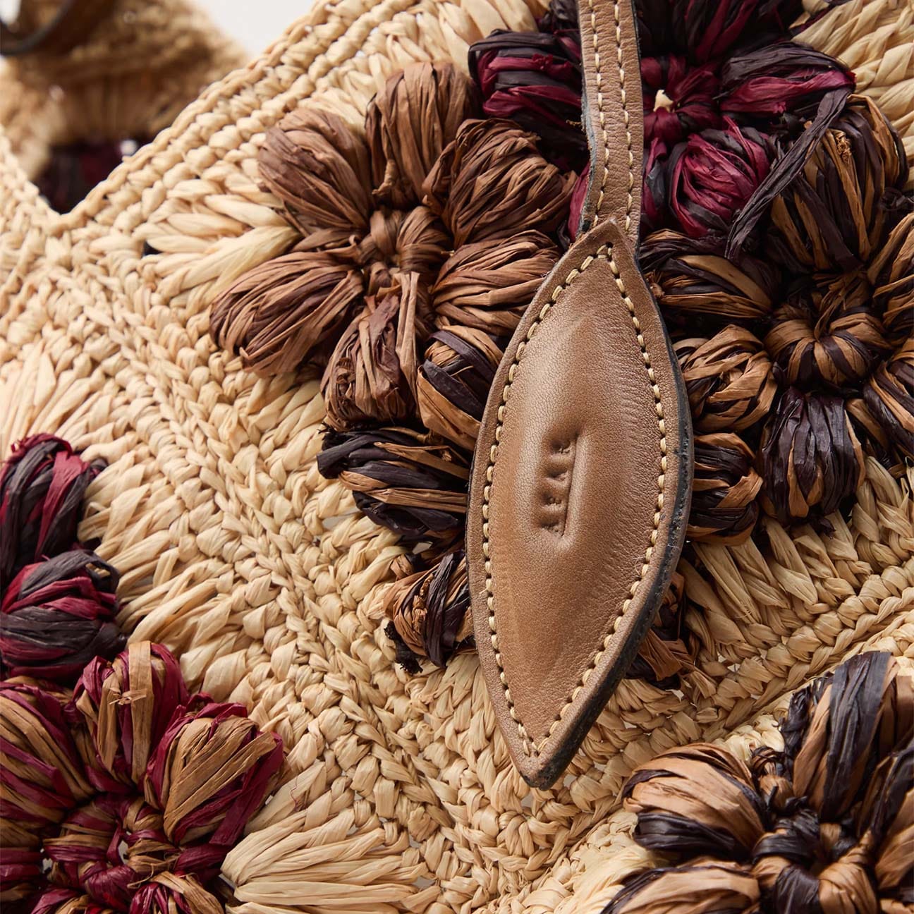 AFAR Borsa donna in rafia Desire Cognac