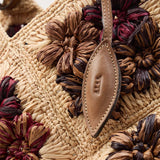 AFAR Borsa donna in rafia Desire Cognac