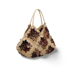 AFAR Borsa donna in rafia Desire Cognac