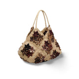 AFAR Borsa donna in rafia Desire Cognac