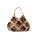 AFAR Borsa donna in rafia Desire Cognac