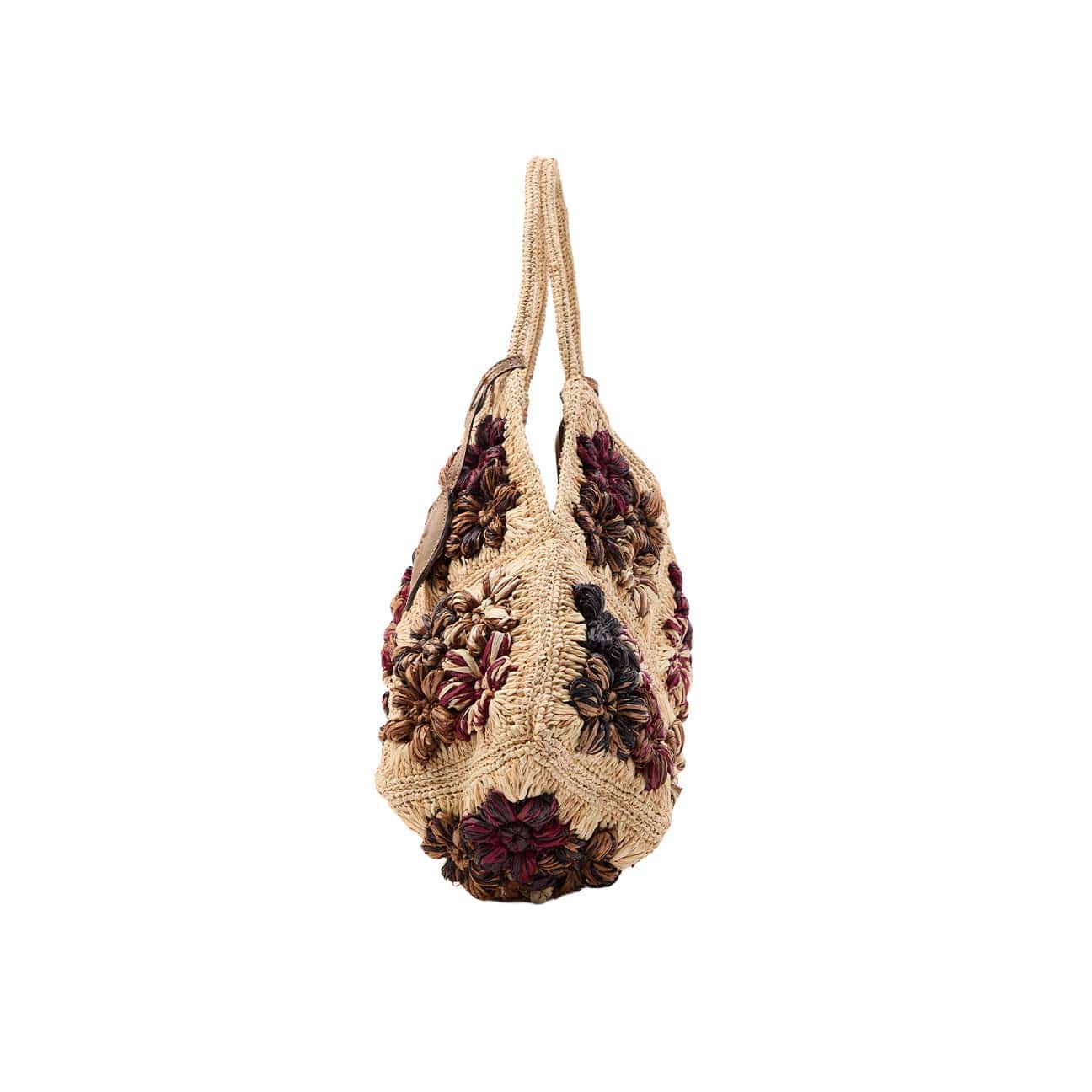AFAR Borsa donna in rafia Desire Cognac