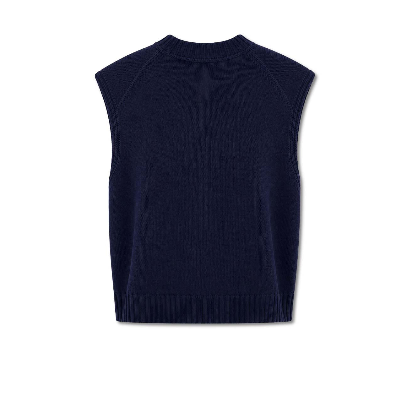 AROVESCIO Gilet donna in lana e cashmere Blue